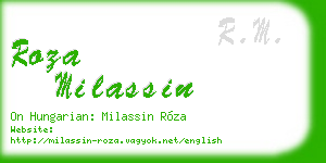 roza milassin business card